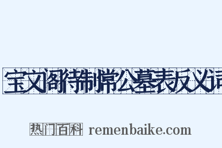 宝文阁待制常公墓表反义词是什么意思的图片